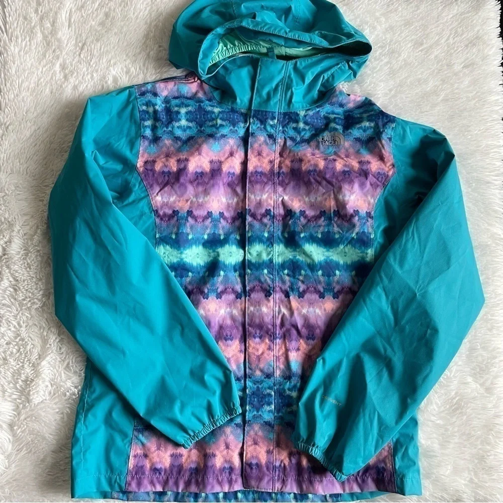 North Face | Girls XL‎ Dry Vent Purple/Teal Lightweight Hooded Jacket